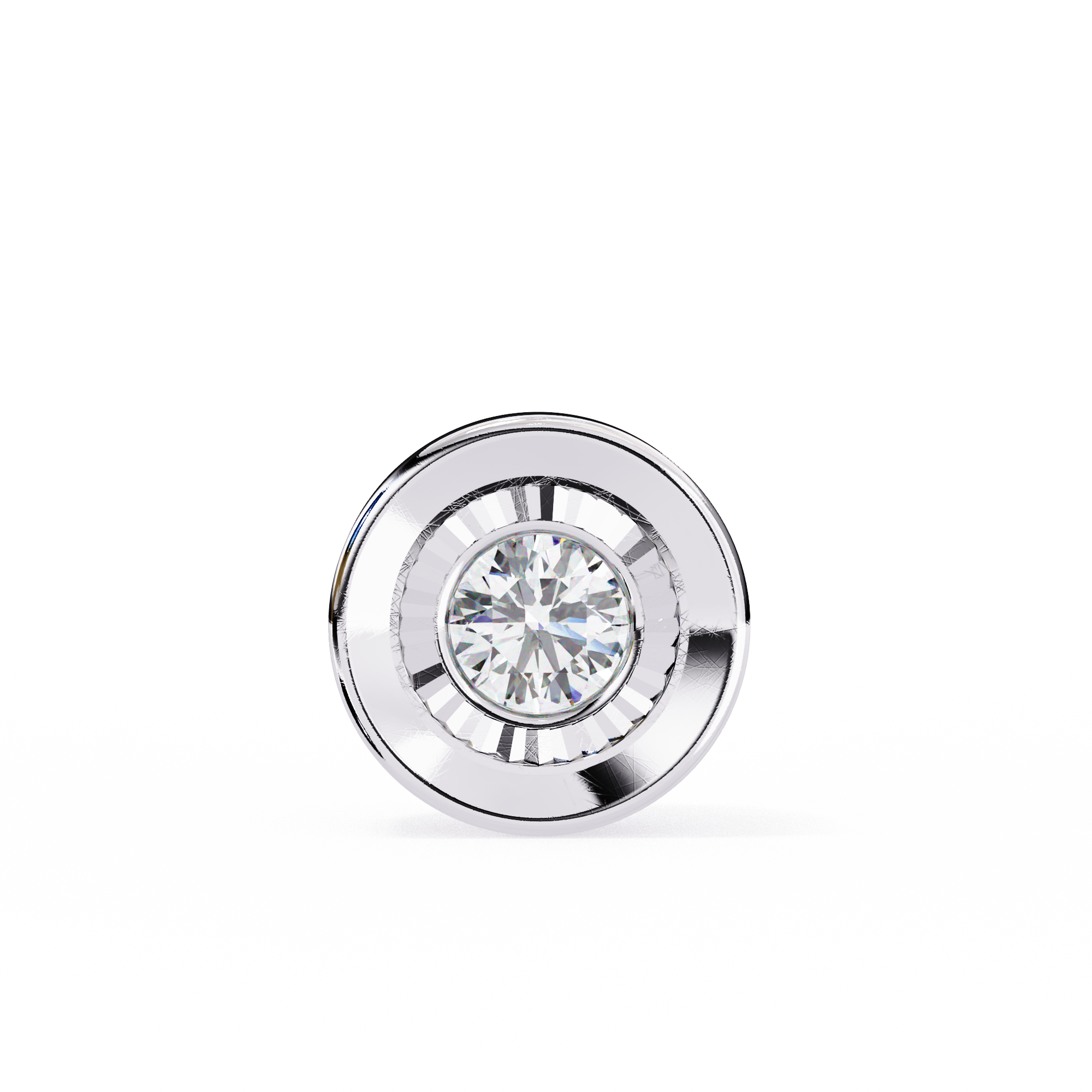 Solitairekart 0.26ct Bezel-Set Natural Diamond Solitaire Pendant-HI Color, VS-SI Clarity